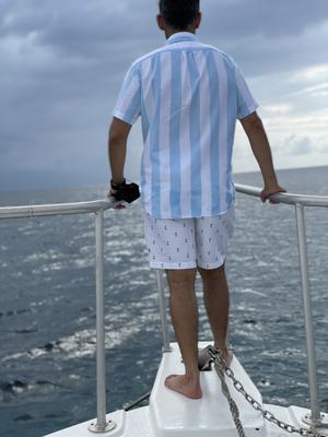 Nautica Men's Quick-Dry Swim Trunks With Classic Anchor Print