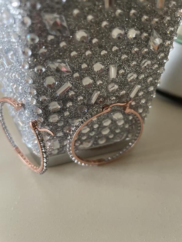 My new earrings rose gold with diamondS