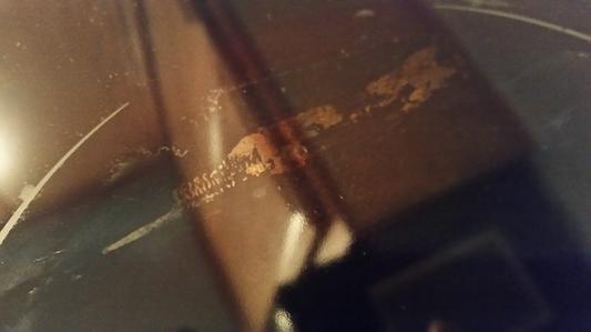 The discoloration it left behind.