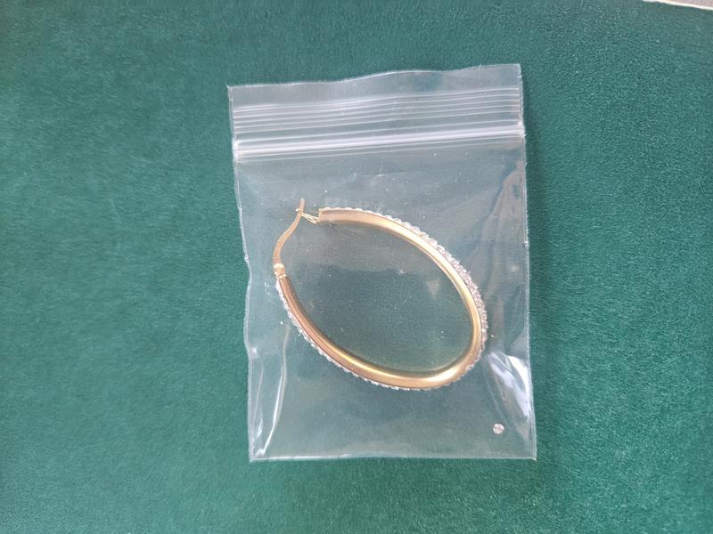 One crystal has fallen off