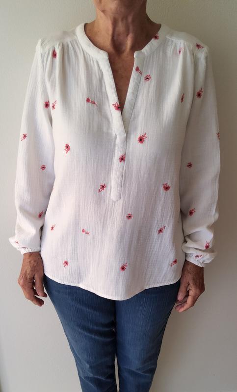 売れ筋商品|||ジェイエムコレクション カットソー トップス レディース Women's Cotton Gauze Split-Neck Beaded Top, Exclusively at Macy's Stonewall JM Collection Women's Split-Sleeve Gauze Top & Tulip-Hem