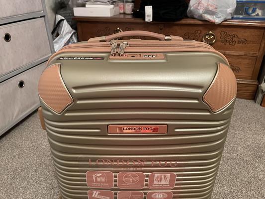 London Fog Chelsea 20" Hardside Carry-on Spinner Suitcase In Purple