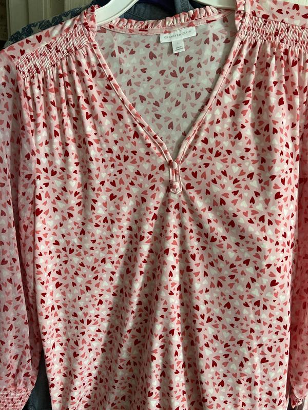 Sheer sleeves & elasticized cuffs  very feminine