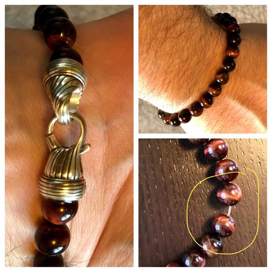 Red tiger's eye bracelet
