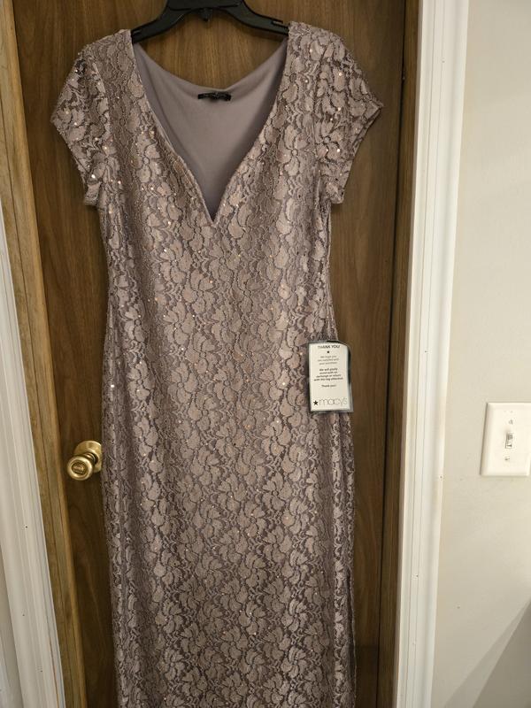 Connected Women's Sequined-Lace Maxi Dress - Macy's