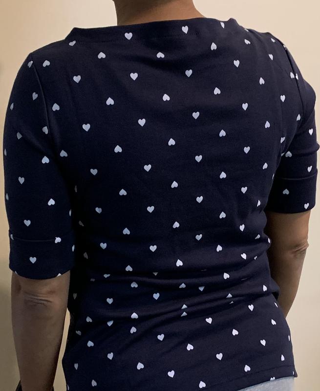 Style & Co Petite Printed Elbow-Sleeve Knit Tunic Top