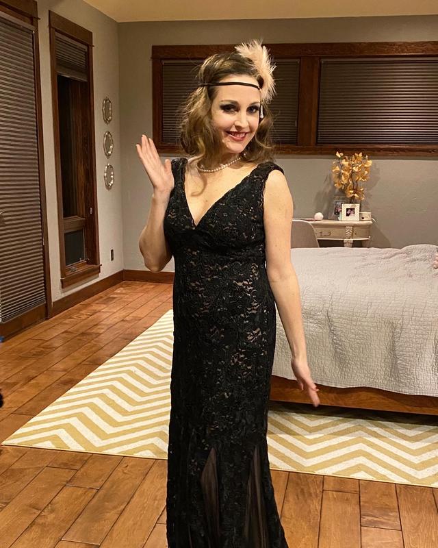 Wore for great gatsby party - worked perfectly