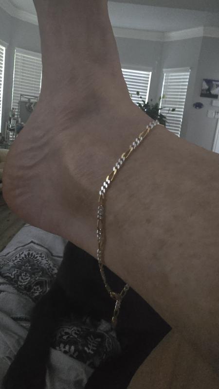 Giani Bernini Thin Figaro Chain Ankle Bracelet in 18k Gold-Plated Sterling Silver, Created for Macy's