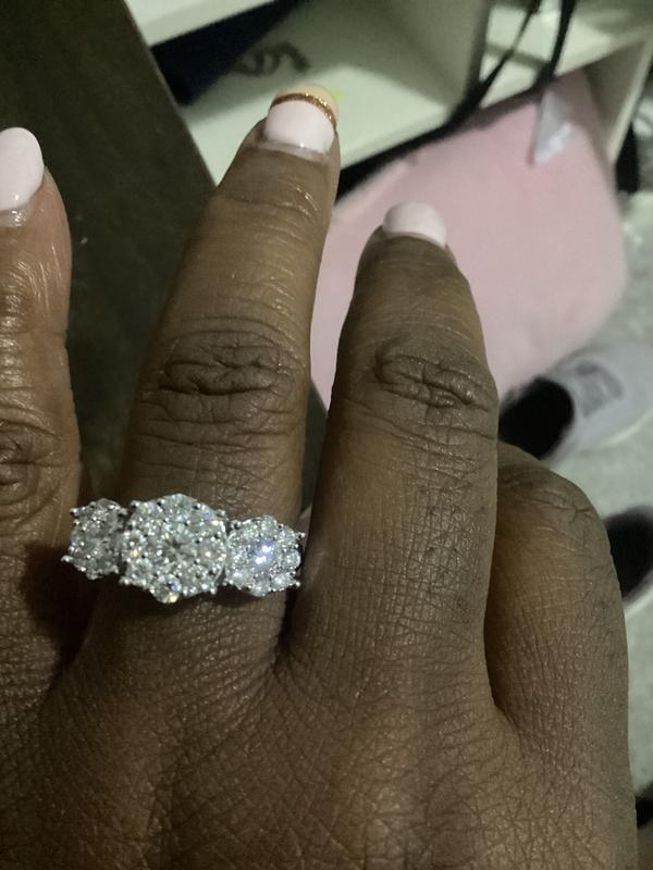 Lab-Grown Diamond Three Stone Ring (2 ct. t.w.) in Sterling Silver