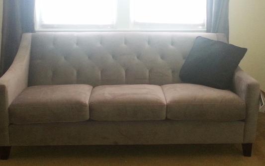 Chloe Velvet Sofa in Granite
