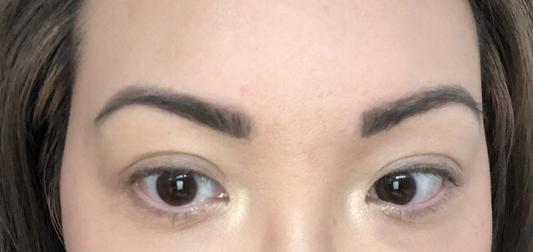 Only on inner corners of eye