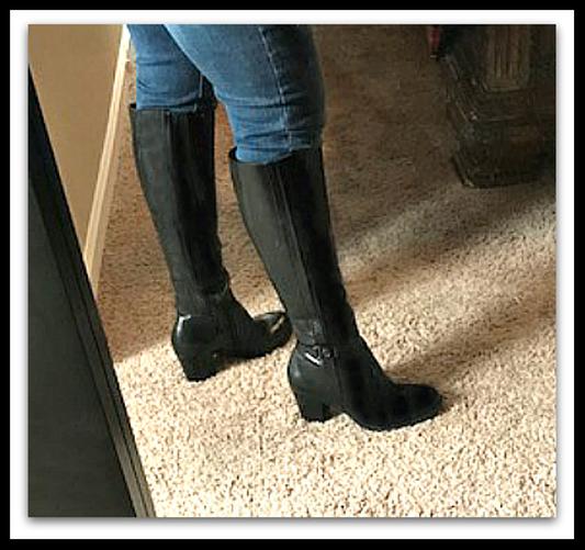 Right after trying on the boots....