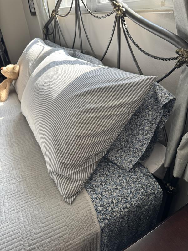 Nice and plump. Fills a queen pillow case nicely.