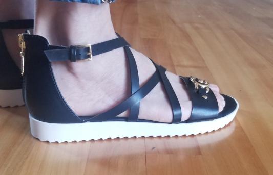 Side view of the sandal