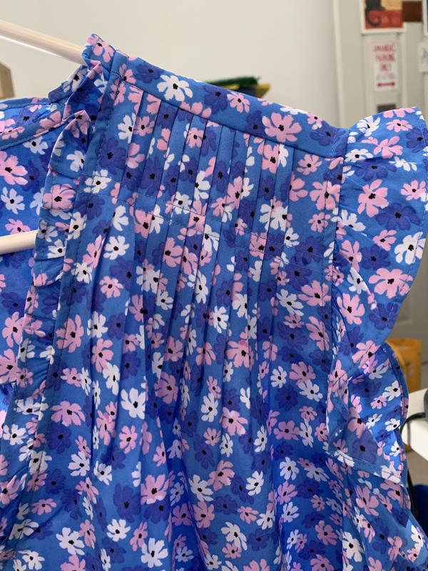 Pintucking and ruffle detail