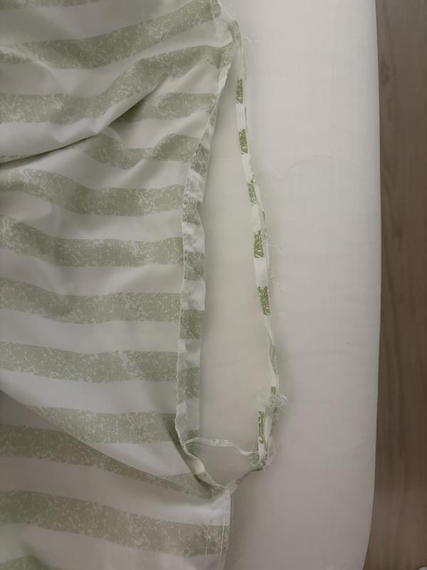 Inside bottom of new duvet