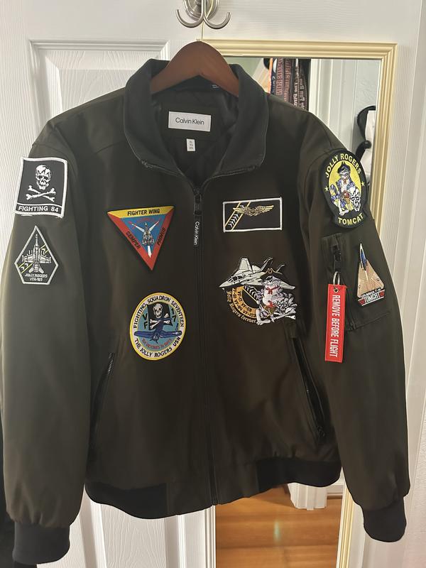After I received the jacket I decorated it to resemble CAG's flight suit from the 1980 movie "Final Countdown".  The theme of the jacket is the Navy's Jolly Rogers squadron.