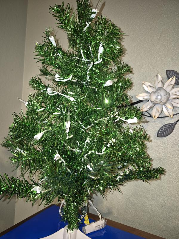 Northlight 2' Paradise Lime Green Tinsel Pine Artificial Tree - Macy's