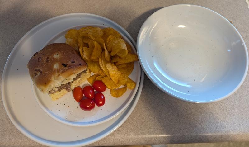 Shown with some food for perspective size