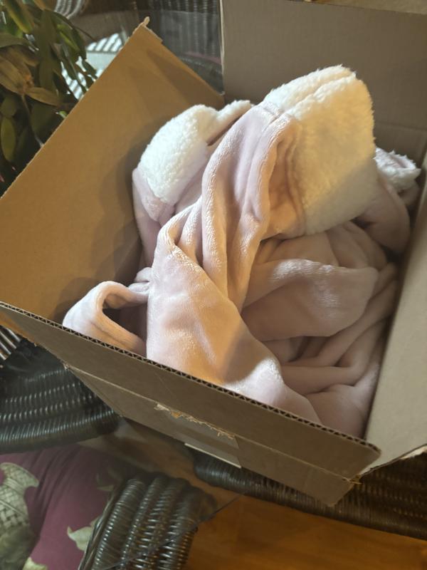 Women's Long Plush Fleece-Trim Robe, Created for Macy's