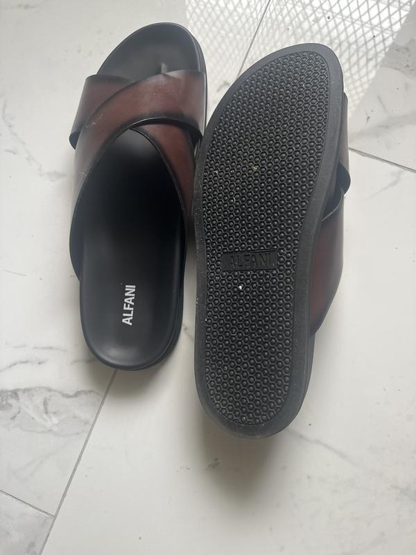 Front, Side, bottom of the sandals