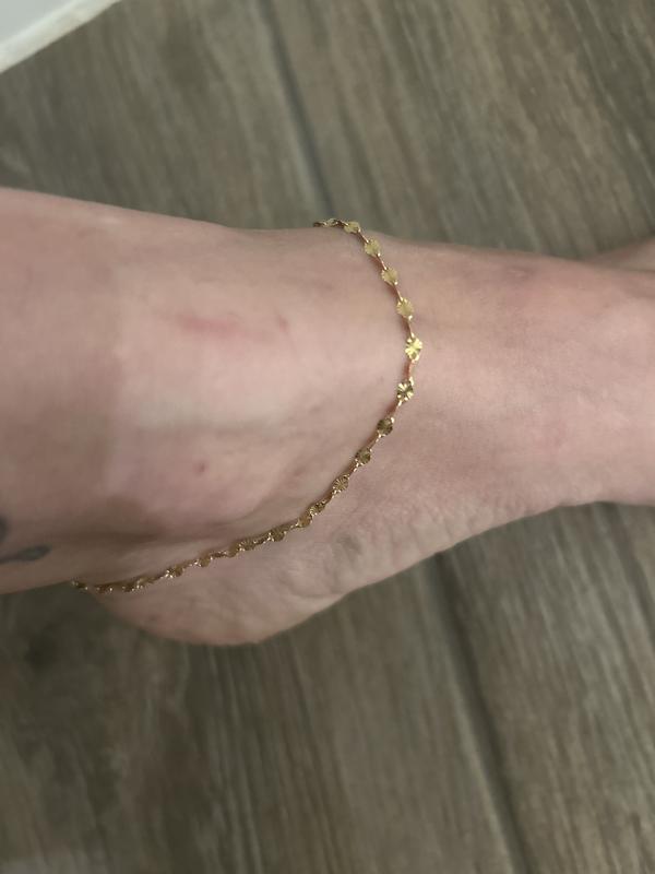 Giani Bernini Textured Disc Ankle Bracelet, Created for Macy's