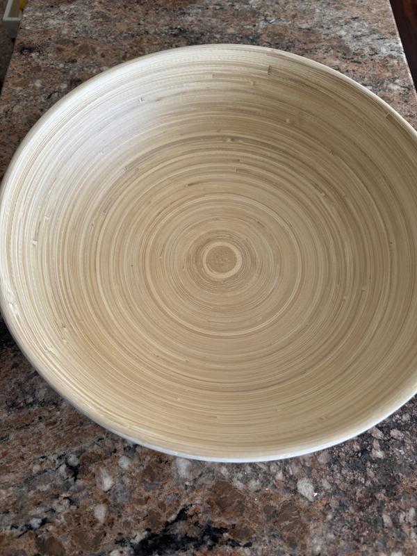 Bamboo interior matches nicely against white exterior