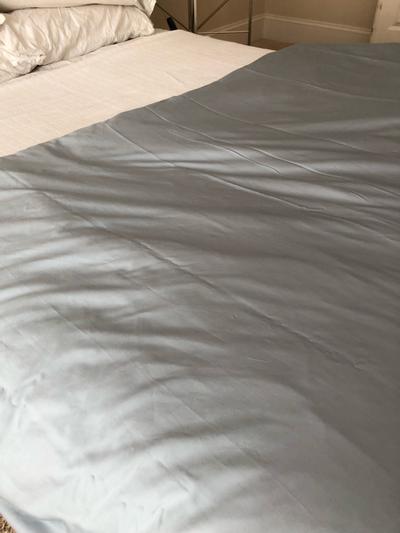 Steel blue reverse side of duvet