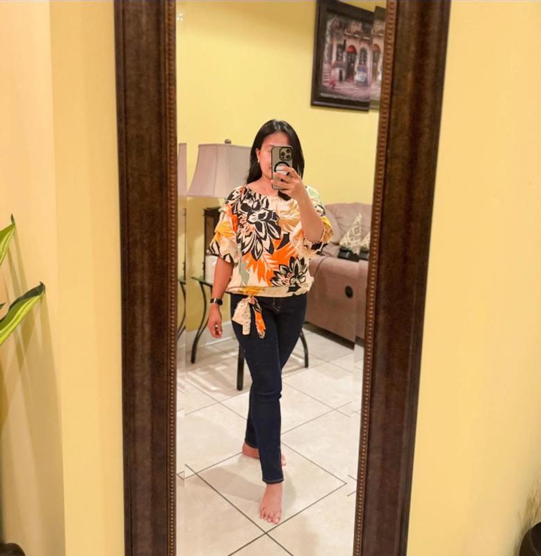 売れ筋商品|||ヴィンスカムート カットソー トップス レディース Women's Printed Linen-Blend Off-The-Shoulder Bubble-Sleeve Top Ocean Tide Women's Vince Camuto Off the Shoulder Tops | Nordstrom