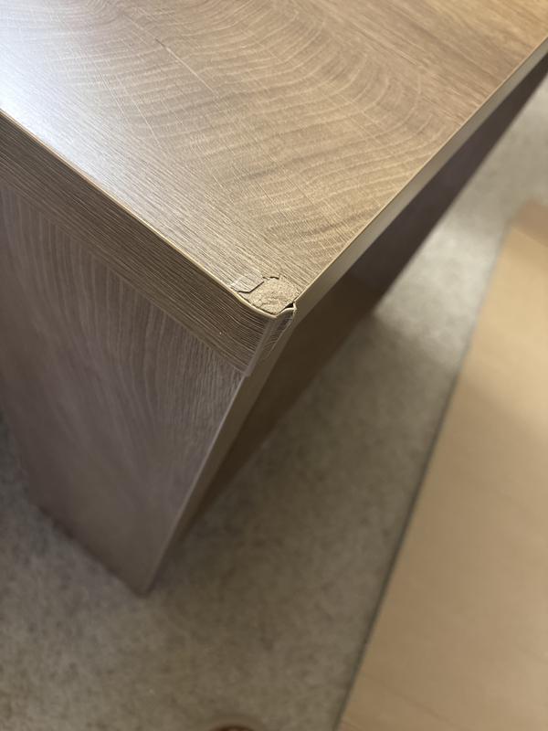 Table was delivered in damaged condition