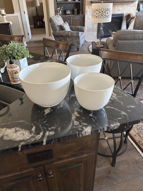 Large, medium and small bowl.