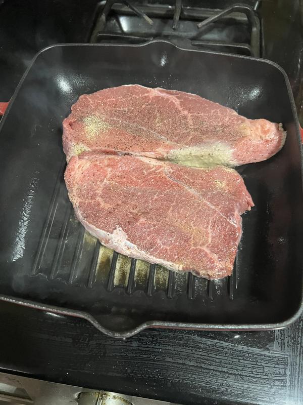 Steaks on the grill!