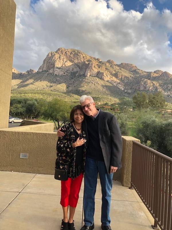 Me and my very special someone at the foot of Pusch Ridge in Arizona