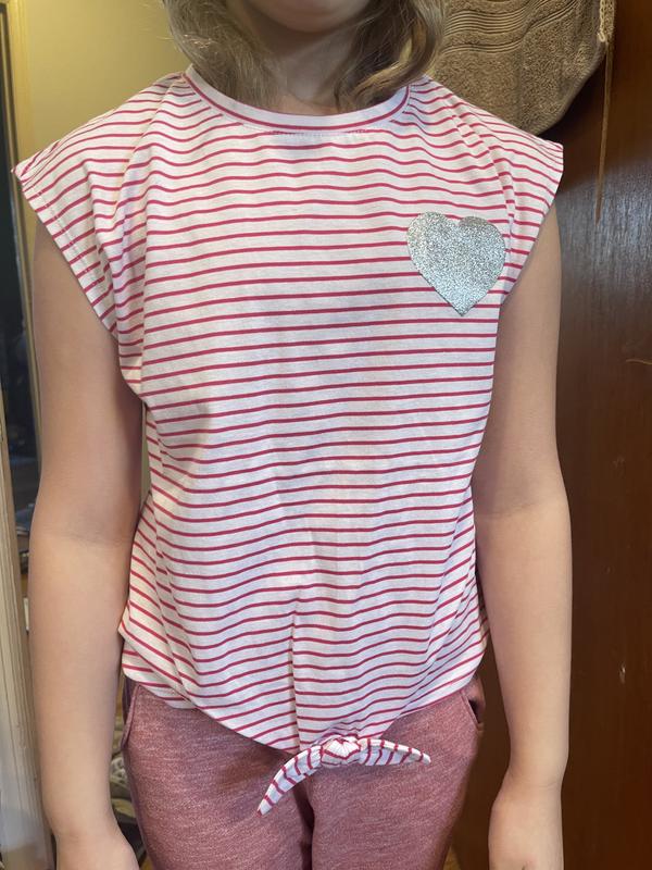Epic Threads Big Girls 2 Pc Striped Tank Top Shorts Set Natural Size Large main image 1