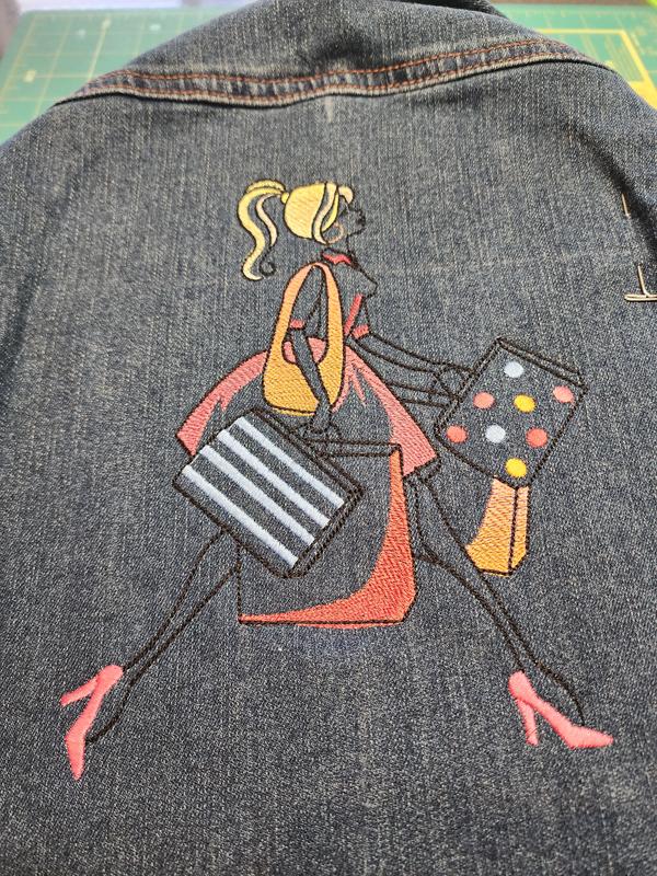 Embroidered on jean jacket