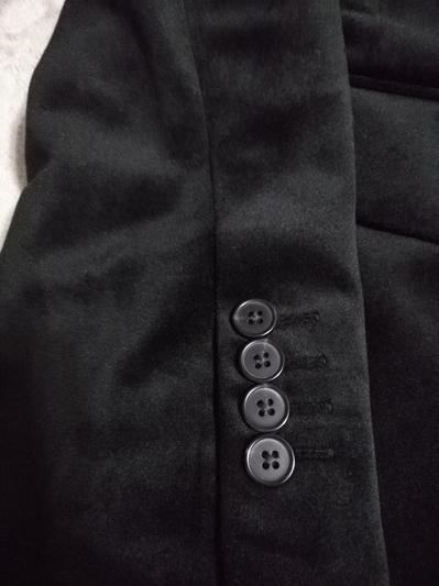 BALLY Size 38 Black Metallic Tinsel Velvet Peak Lapel Blazer main image 1
