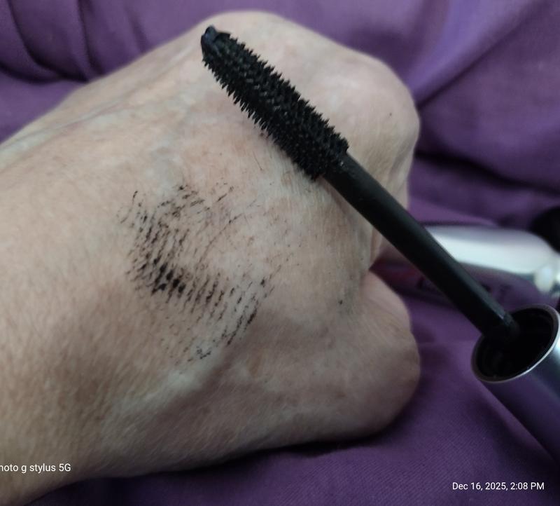 Swiped on back of hand