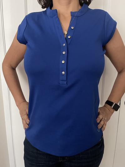 Calvin Klein Cap Sleeve Henley - Macy's