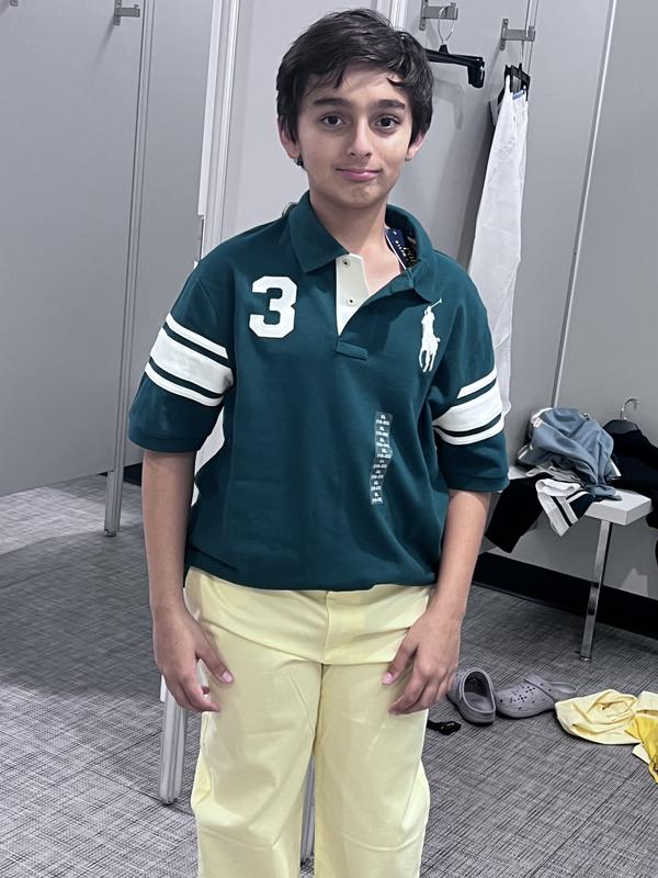 Tried on in Macys fitting room, wore on a wedding