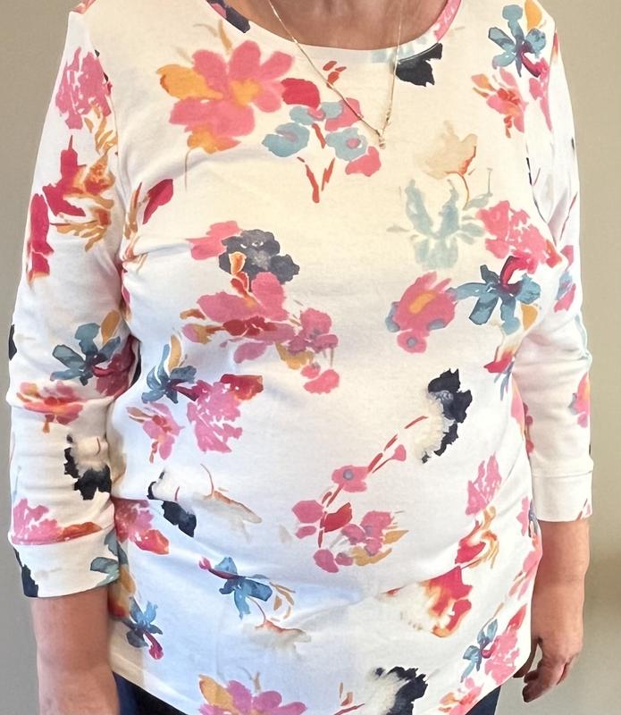 Top with vibrant colors on white