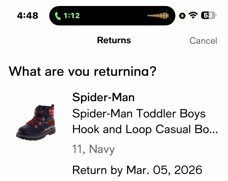I ordered Spider-Man boots but I received the blue shoes instead  7 days short of waiting almost a month and still received the wrong order
