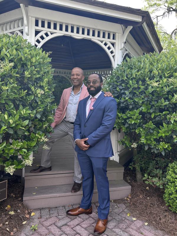 looking good at my son's wedding