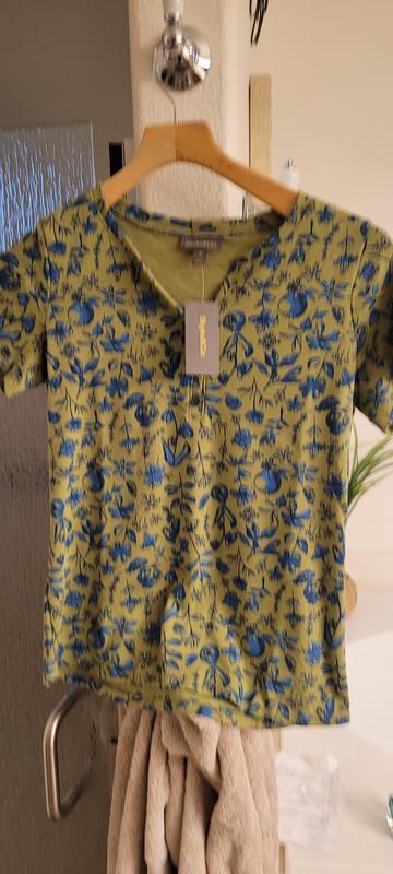 売れ筋商品|||スタイルアンドコー カットソー トップス レディース Women's Printed Short-Sleeve Henley T-Shirt, Exclusively at Macy's Green Geo Style & Co Women's Printed Short-Sleeve Henley T-Shirt