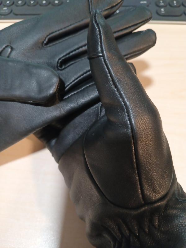 Leather Cashmere Blend Lined Basic Tech Tip Gloves