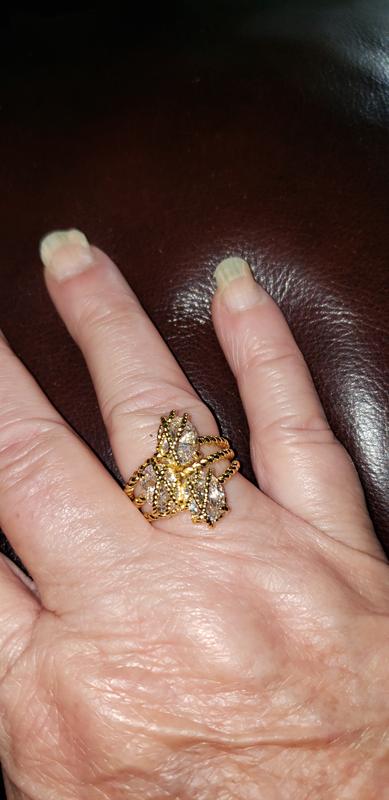 Stone Trio Rope Ring in Gold Plate, Created for Macy's