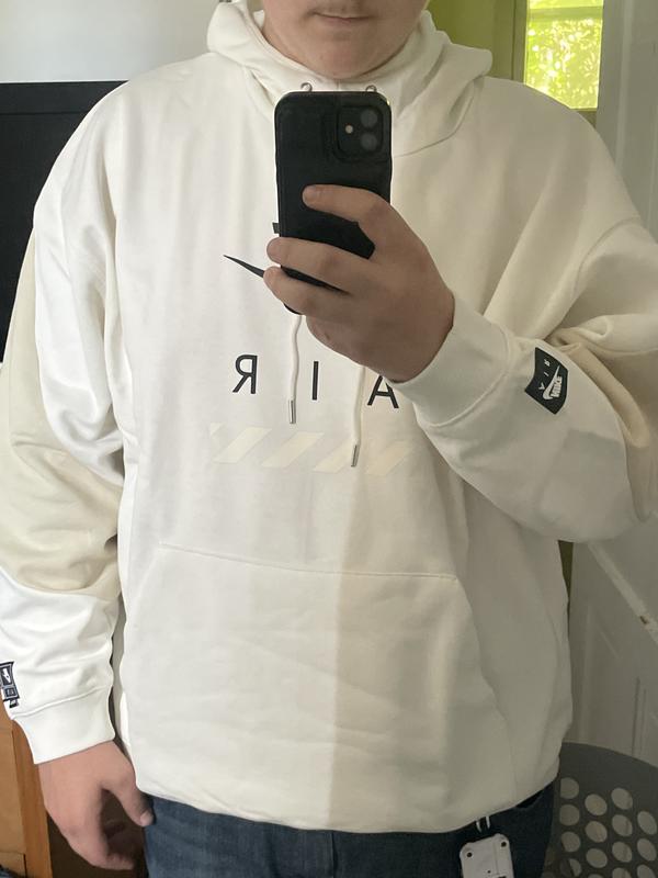 Men's Air Fleece Roomy-Fit Logo-Print Hoodie