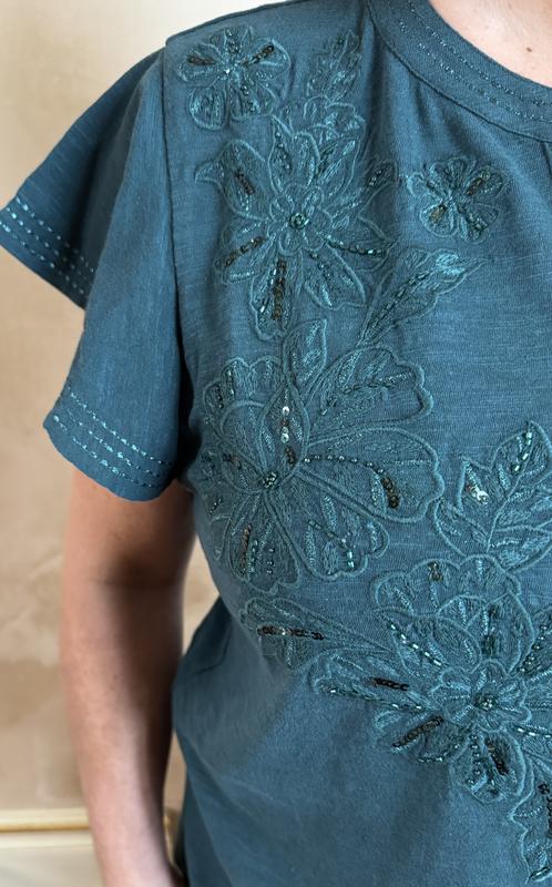 The flutter sleeves, and that extra special touch