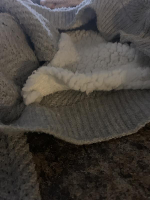 Not only piling but the hood is open at the seam