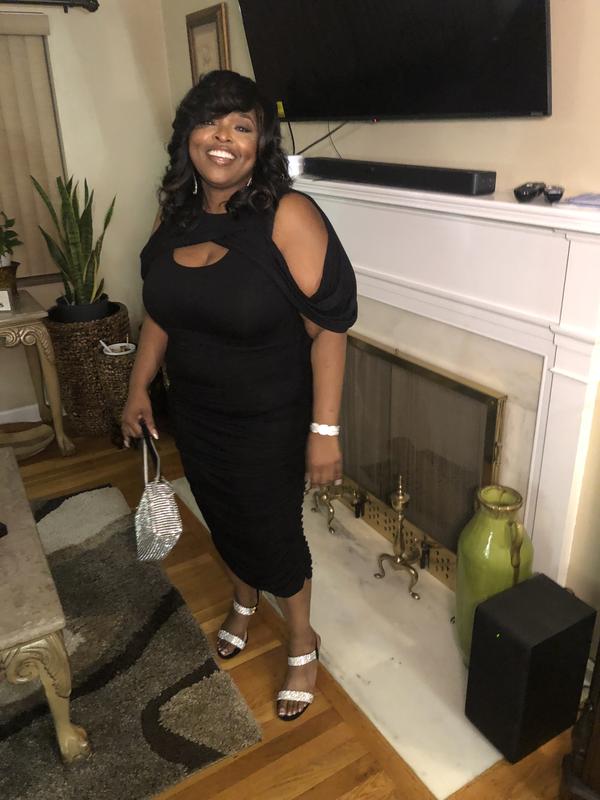 bianca ruched plus size dress Kiyonna Plus Size Bianca Ruched Cocktail Dress