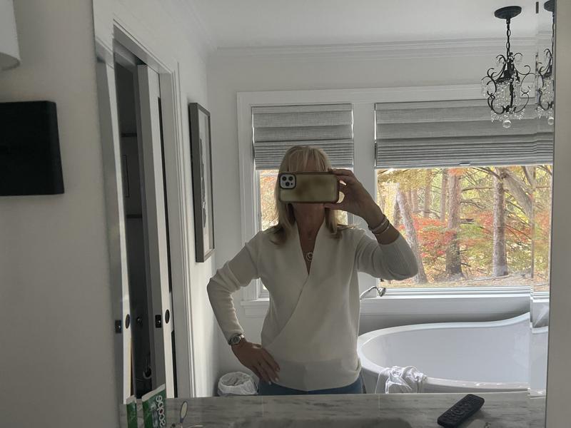 Cross Front Long Sleeve Sweater